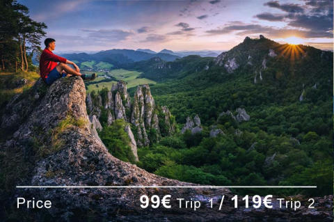 Hiking in a Nature reserve<BR><H4>1. Súľov rocks hiking <BR>2. Súľov rocks hiking + Čičmany<H4>
