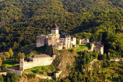 Majestic Trenčín castle in Slovakia