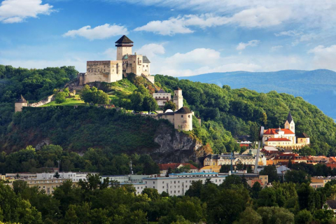 Majestic Trenčín castle in Slovakia
